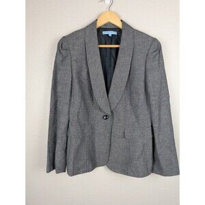 Antonio Melani Blazer Linen Blend Gray Suit Jacket Size 10
